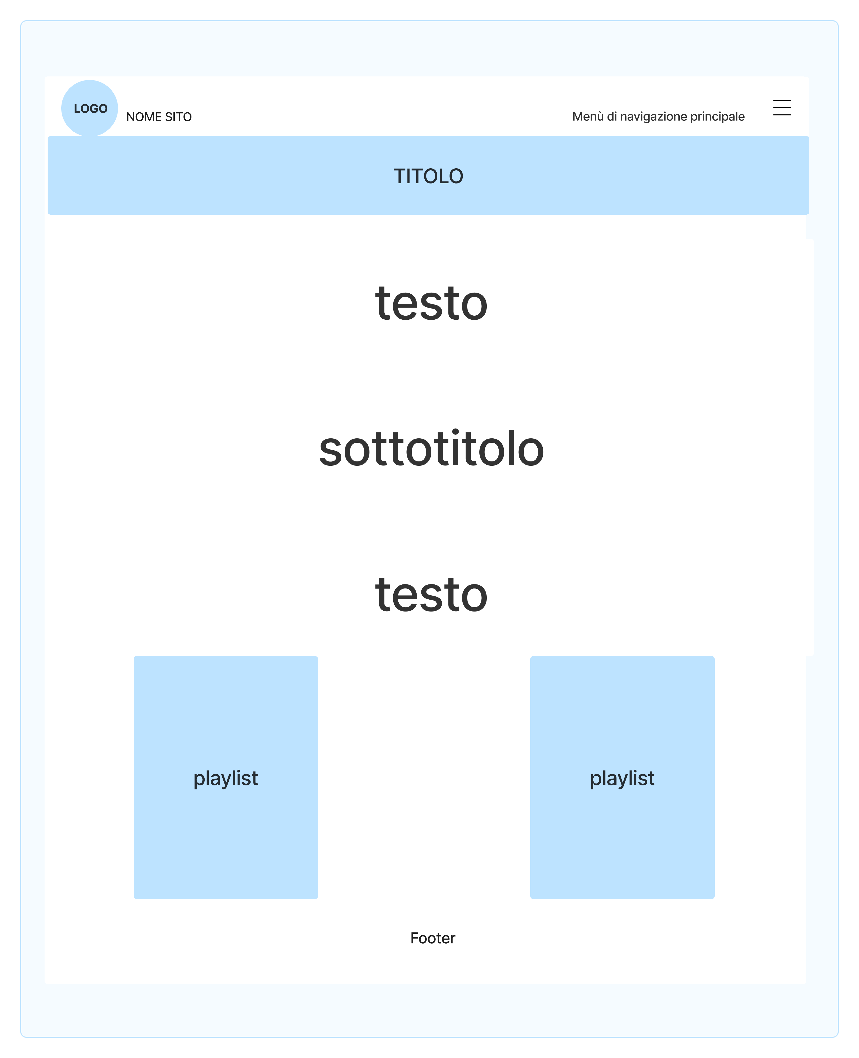 layout del sito